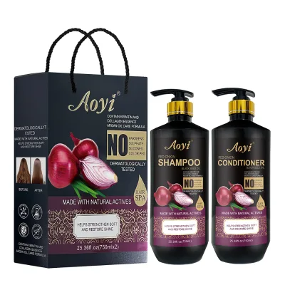 2pcs/set Factory Wholesale Argan Oil Onion Coffee Shampoo and Conditioner Hot Sale Private Label Professional Hair Care Set