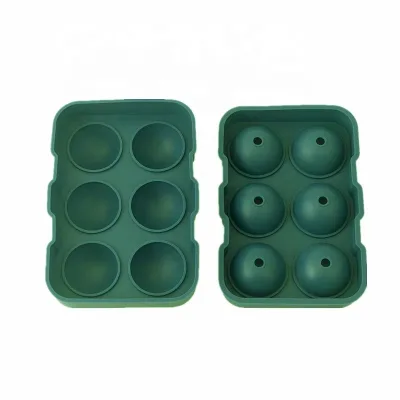 Fubon Hot Sales 6 Cavity Round Ice Cube Tray Round Ice Cube Mold, Easy Fill & Release Ice Ball Maker
