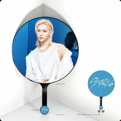 Wholesale 2026 Kpop Merchandise New Album Kpop Style Summer Mini Plastic Fans 10*14cm Plastic Fan Business Gift for Fans