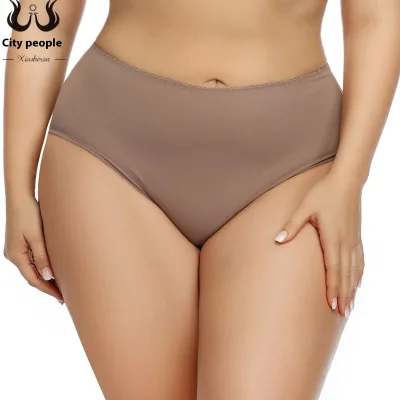 Manufacturer Direct Supply Plus Size High-waisted Sexy Cotton Briefs Close-fitting Seamless Women's Underwear Xl-6xl Waist