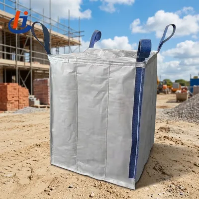 Food Grade Baffle Jumbo Bag PP Woven Plastic Conductive Leak Proof 1000kg Loading Weight Model FIBC with Flat Bottom Discharge