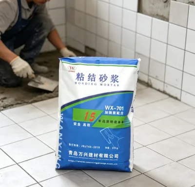 WANXING High Strength Bonding Mortar for Stone Panels Foam Boards Basement Construction-25kg/bag