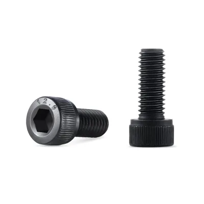 High Strength Grade 12.9 Alloy Steel Black Oxide Socket Head Cap Screws with Knurled Head DIN 912 Allen Head Cap Screws
