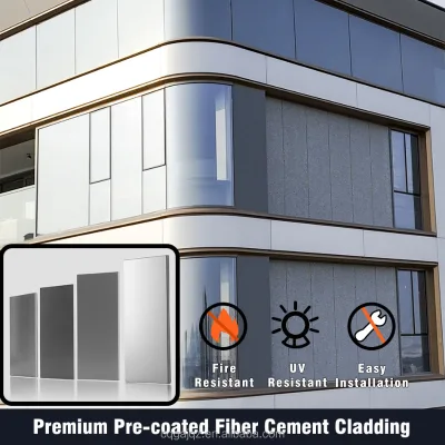 Fluorocarbon Coating Fluorocarbon Coating  Metal Finish Pre-Coated Fiber Cement Panels Exterior Wall Systems