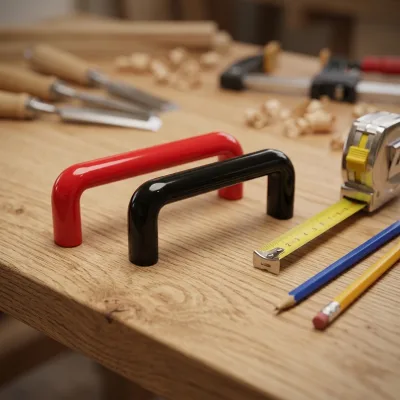 CNC Lathe Guard Door Bakelite Pull Handle Phenolic U Shape Custom Red Black Industrial Durable Heat Resistant