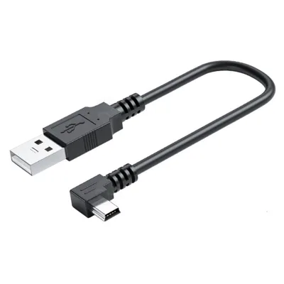 Cantell 9Inch Mini USB 2.0 Right/Lef Angle Male to Male Data Sync Charge Cable for Printer with Pure Copper Conductor PVC Jacket