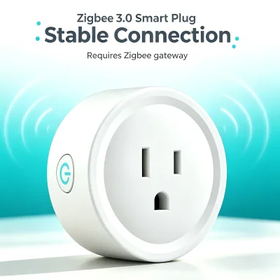 OEM Zigbee 3.0 Smart Plug Manufacturer Custom Logo Smart Socket with Tuya APP Remote Control Voice Assistant Timer Function