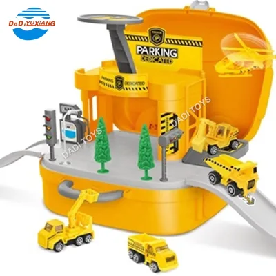 2 in 1 Hot Selling Car Shape Funny Parking Lot Toy With Rich Accessories