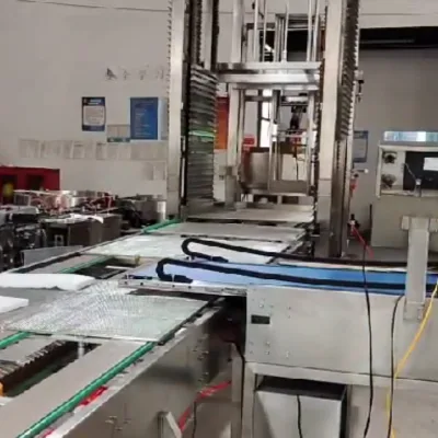 Wet Pet Food Processing Line Pet Cat Food Production Making Machines Auto Lifting & Arranging Trays Line