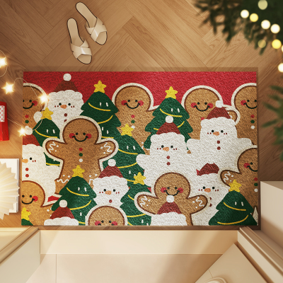 Indoor Carpet Rugs for Bathroom Home Decor,Small Non Slip Rugs for Bedroom, Christmas Tree Rug