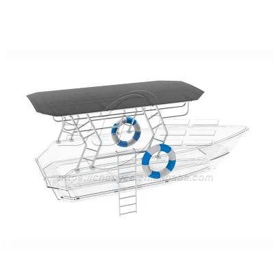 12-person Luxury Crystal Kayak Glass Transparent Tourist Boat PC Recreational clear Boat for Sale