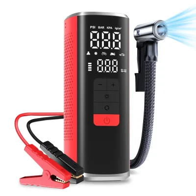 Portable Cordless Mini Battery Pack Tire Inflator Digital Pressure Gauge ABS Material OEM Brand Model V1 Private Mold Cars