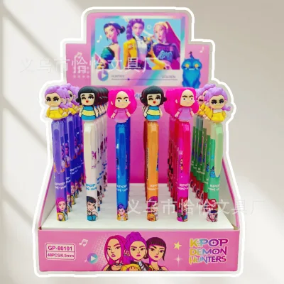 KPOP Witch Hunt Silicone Head Fragrance Side Press Pen 0.5mm Student Stationery Writing Black Neutral Pen