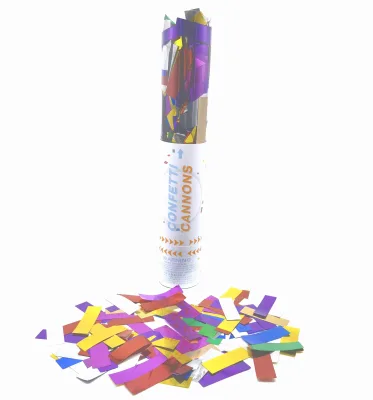 Safety Assured Wedding Occasion and Party Favor Confetti Cannon with Color Metallic Foil Confetti Cannons