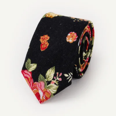 Popular 100% Cotton Printed Floral Handmade for Men Necktie
