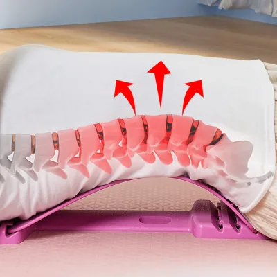 3D Lumbar Reliever Stretching Thin Back Yoga Spine Correction Hunchback Relaxation Massager Waist Support Fitness Bodybuilding