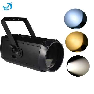 Stage Downlight 250W 2-in-1 LED COB White Warm White Audience Blinder Zoom Surface Spotlight DMX512 Control 15-50 Focus Angle