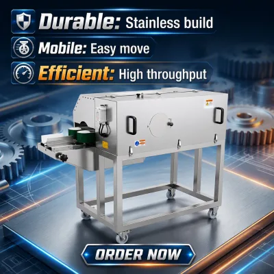 Heavy Duty Fish Cutter with Belly Opening Function for Fish Fillet Production