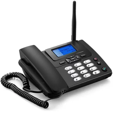 JIUBAI GSM Fixed Wireless Digital Cordless Desk Telephone Set ETS-3125I with Sim Card and FM Radio