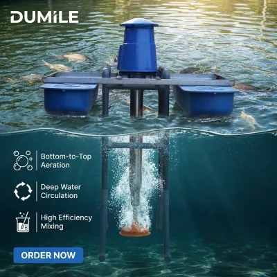 3.7KW Submersible Bottom Splash Aerator Eliminate Anaerobic Dead Zones at Pond Floor to Avoid Fish Floating Head