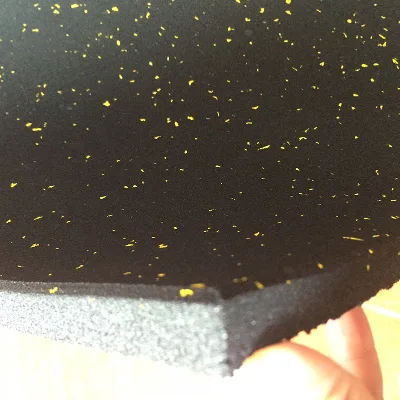 Indoor Granule Rubber Mat Roll for Gym Weightlifting Fitness Room Shockproof Flat Black Rubber Mat CE