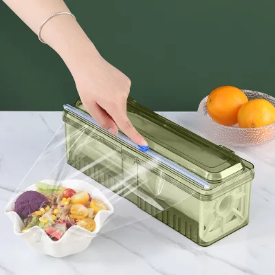Acrylic Plastic Wrap Dispenser with Cutter Factory Custom Lucite Stretch Wrap Dispenser Organizer Acrylic Foil Dispenser Roll
