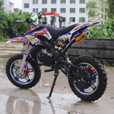 Mini Off-Road Vehicle 49cc Children's Sports Car Motorcycle Two-Stroke Dirt Bike Brushless Motor Disc Brakes Gas-Fueled