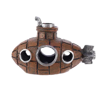 Fish tank Landscaping Submarine Aquarium Decoration Ornament Underwater Submarine Shelter