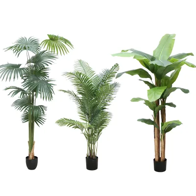 Simulation Palm Tree Natural Green Artificial Large Tree for Home Garden Decoration