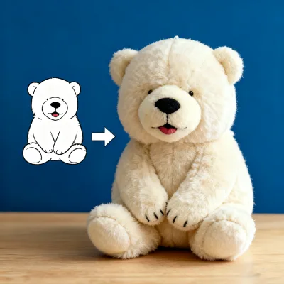 Cute Stuffed Animals Design Custom Plush Figure Polar Bear Plush Toy Hot Selling Custom Logo Toys Plush
