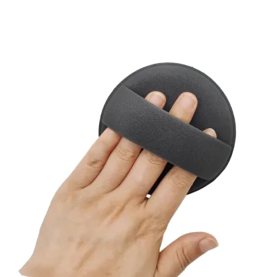 Black Handstrap Waxing Sponge Foam Applicator Car Cleaning and Tire Sponge