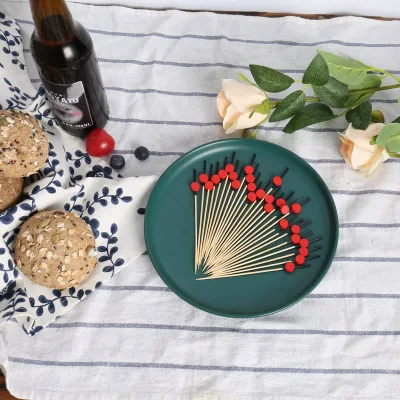 Bamboo Cocktail Picks Decorative Bamboo Skewers 4 Inch Looped Knot Food Picks Party Toothpicks for Appetizers Cocktail Drinks