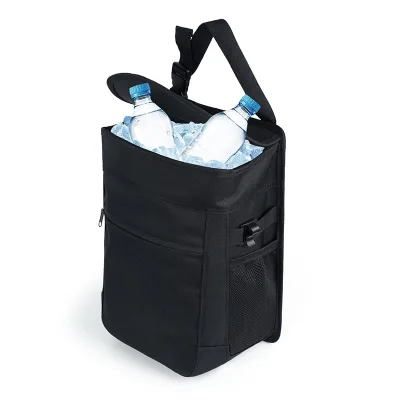 Multifunctional Hanging Lidded Car Trash Storage Bag for Vehicle Back Seat Interior Organizer