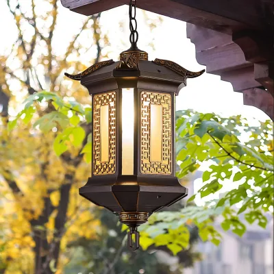 New Outdoor Chandelier Outdoor Waterproof Courtyard Balcony Corridor Door Garden Villa Pavilion Grape Frame Chandelier