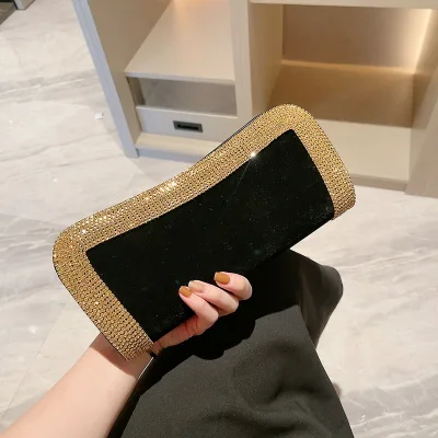 Simple Women's Bag High-Grade Diamond-Encrusted Lady Shoulder Bag 2022 Clutch Party Evening Bags