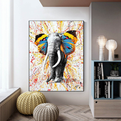 Drop Shipping Elephant Canvas Print  Animal Poster African Elephant  Animals Abstract Art Paintings