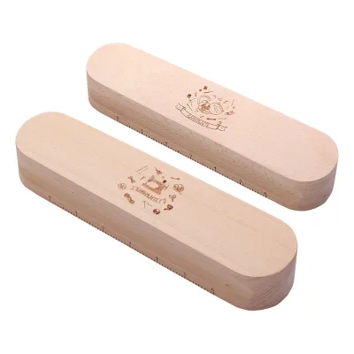 New Ironing Plate Wood Tailors Clapper With Scale Ruler Handheld Seam Pressing Tool