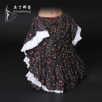 ATS Belly Dance Performance Floral Gypsy Long Skirt