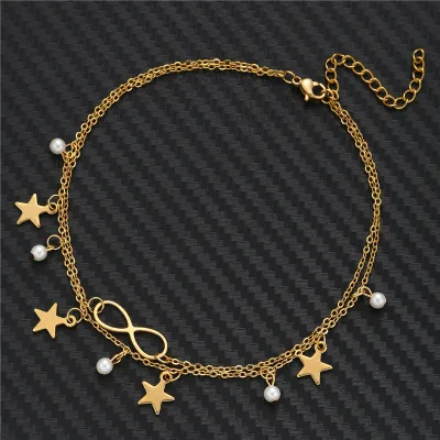 Bohemian Beads Ankle Bracelet for Women Leg Chain Round Tassel Anklet Summer Vintage Foot Jewelry Accessories Enkelbandje