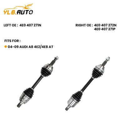 Premium Front Drive Shaft for Audi A8 Quattro 2004-2009 4E0407271N 4E0407272N