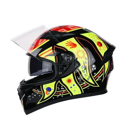 2024 Newest Double Lens Full Racing Go Kart Helmet Plastic Hot on Sale