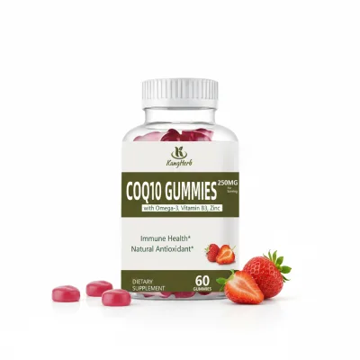 Best-Selling CoQ10 Gummies With Omega-3, Vitamin B3 & Zinc Dietary Supplement Strawberry Flavor