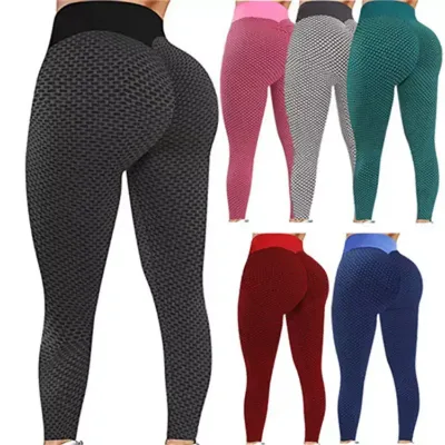 3D Mesh Leggings Active Wear Honeycomb Butt Scrunch Leggings Booty Yoga Pants TikTok Butt Lifting Leggings