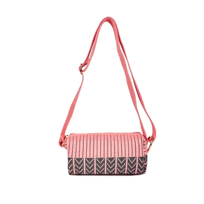 New Bohemian Vintage Style Crossbody Bag for Women Casual Fashion Splicing with Striped Pattern