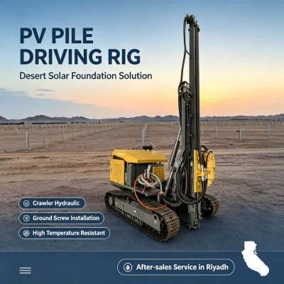 PV Piling Rig for Middle East Solar Project,Complete Solar Piling Rig for Photovoltaic Construction