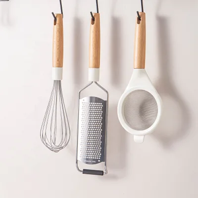 Baking Kit 3 Piece Set Flour Strainer Stainless Steel Egg Beater Home Cream Whisk Cheese Shaver