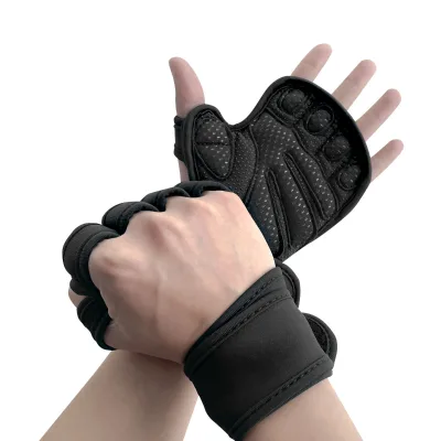 Athletic Works Professional Custom Logo Weight Lifting Gym Half Finger Safety Fitness Gloves