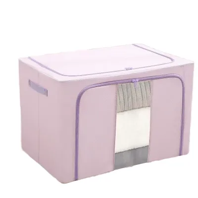 Multipurpose Folding Storage Box for Clothes Cloth Steel Frame Folding Fabric Storage Box