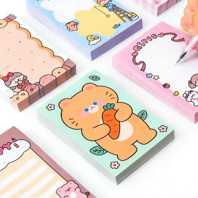 Wholesale School Small Student Memo Pads-Cute Cartoon Animal Self-Adhesive Sticky Notes Customizable Stationery