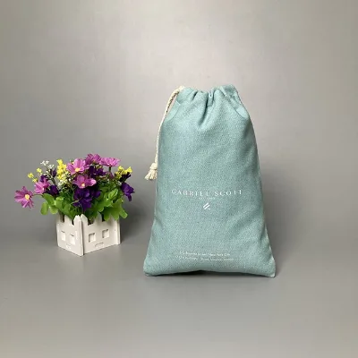 Custom Small Eco Cotton Drawstring Bag With Pocket Large Satin Drawstring Bag Pouch Promotion Polyester Fabric Drawstring Bag